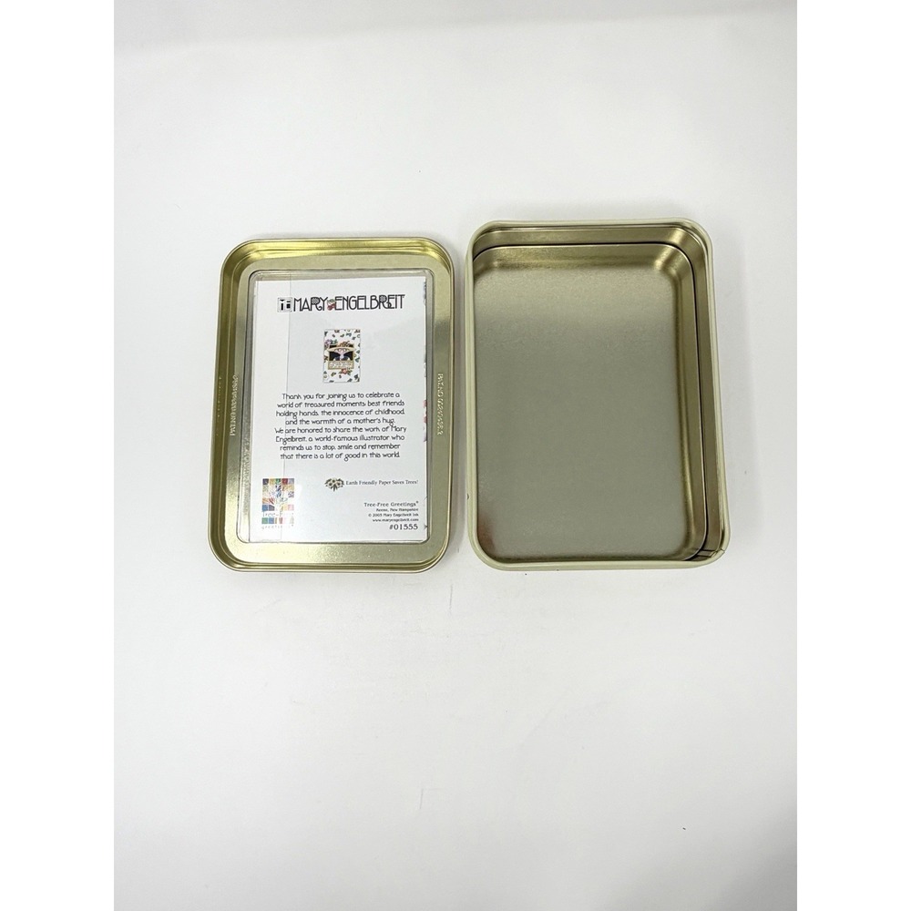 Mary Engelbreit Tin Lot Hinged Lid Photo Frame Lid Decorative Storage Boxes - Picture 4 of 10